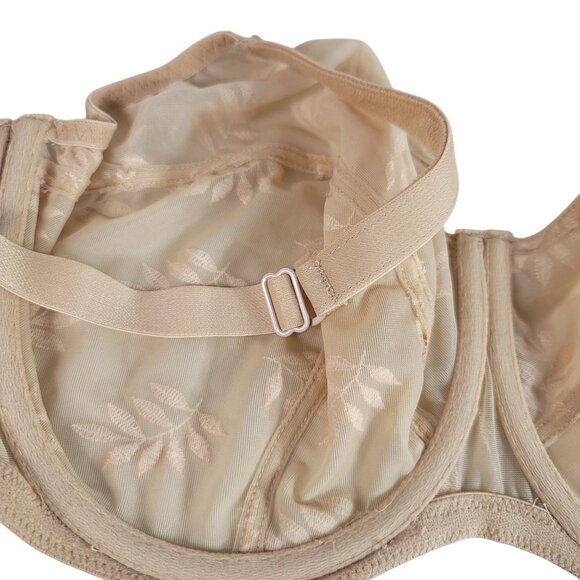 Panache Superbra Tango II Bra Tan 32H Unlined Sheer Underwire Embroidery 3251 - Picture 7 of 10